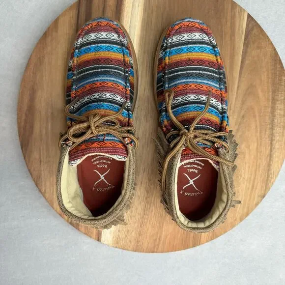Twisted X Serape Fringe Moccasin  Bootie Womens Size 6.5M WCA0021 Wore Once‎ EUC - Picture 6 of 8